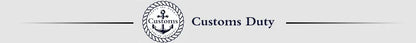 Customs Duty header banner with circular customs logo on a light gray background