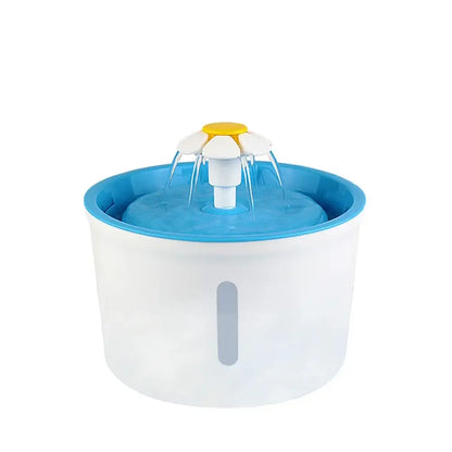 automatic cat water fountain 1.6L blue and white pet water dispenser with multi-stream drinking design