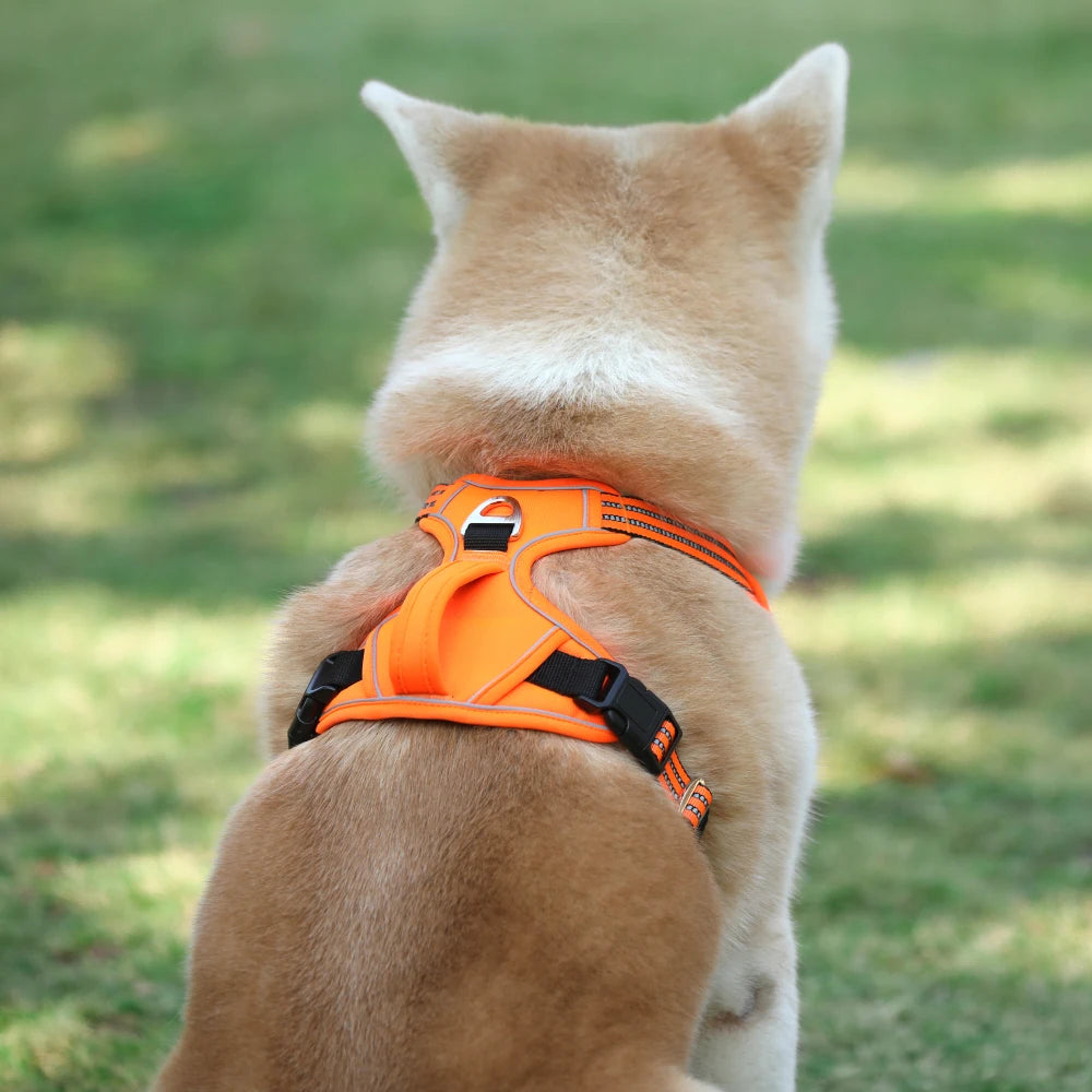 Reflective Pet Dog Harness 1000D Oxford Cloth Service Dog Vest with Vertical Handle Adjustable Dog Collars For Big Medium Dogs