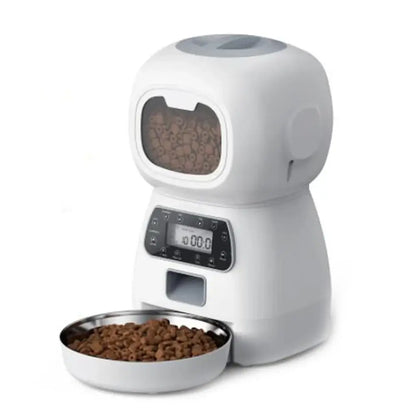 automatic pet feeder with app 3.5L stainless steel bowl cat and dog dry food dispenser with voice timing