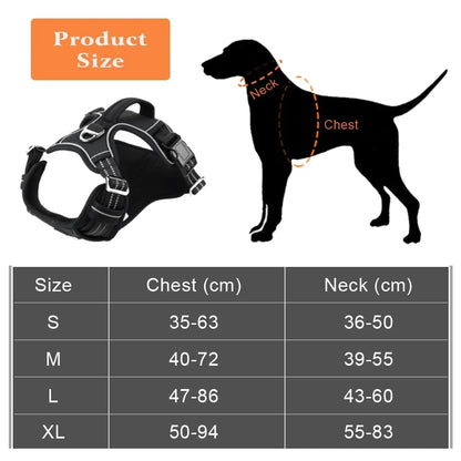 Reflective Pet Dog Harness 1000D Oxford Cloth Service Dog Vest with Vertical Handle Adjustable Dog Collars For Big Medium Dogs