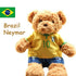 plush football player toy Brazil Neymar teddy bear in yellow jersey and blue shorts souvenir for children