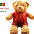 football player plush toy teddy bear in Portugal Ronaldo red jersey, 10 cm stuffed souvenir for children