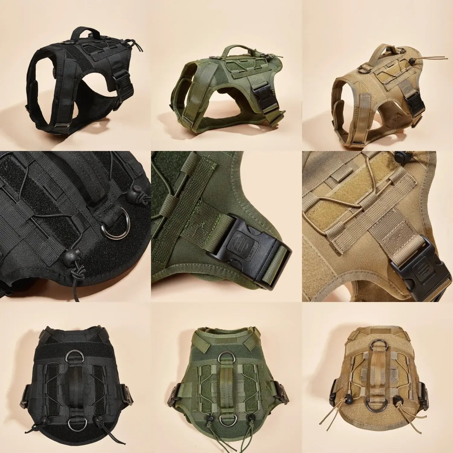 Tactical Dog Vest Harness No Pull Comfortable Adjustable Pet Harness For Medium Large Dog Military Training With Handle Labrador