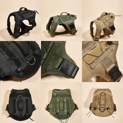 Tactical Dog Vest Harness No Pull Comfortable Adjustable Pet Harness For Medium Large Dog Military Training With Handle Labrador