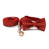 adjustable red bowtie dog collar red polka dot bow collar leash set with quick release metal buckle for small dogs and cats
