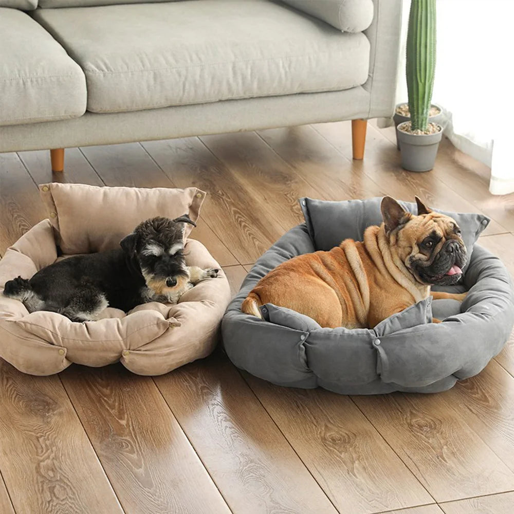 3 in 1 dog bed mat for dogs and cats, soft warm winter sleeping cushion with removable cover