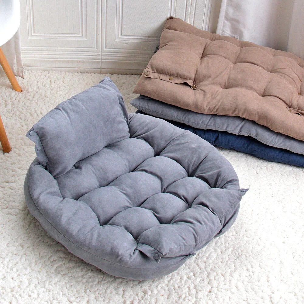 3 in 1 dog bed mat soft plush pet cushion for dogs and cats, warm winter sleeping sofa bed