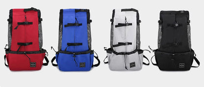 Colorful breathable dog backpack carrier for small dogs, outdoor travel pet carrier bag with zipper and adjustable straps