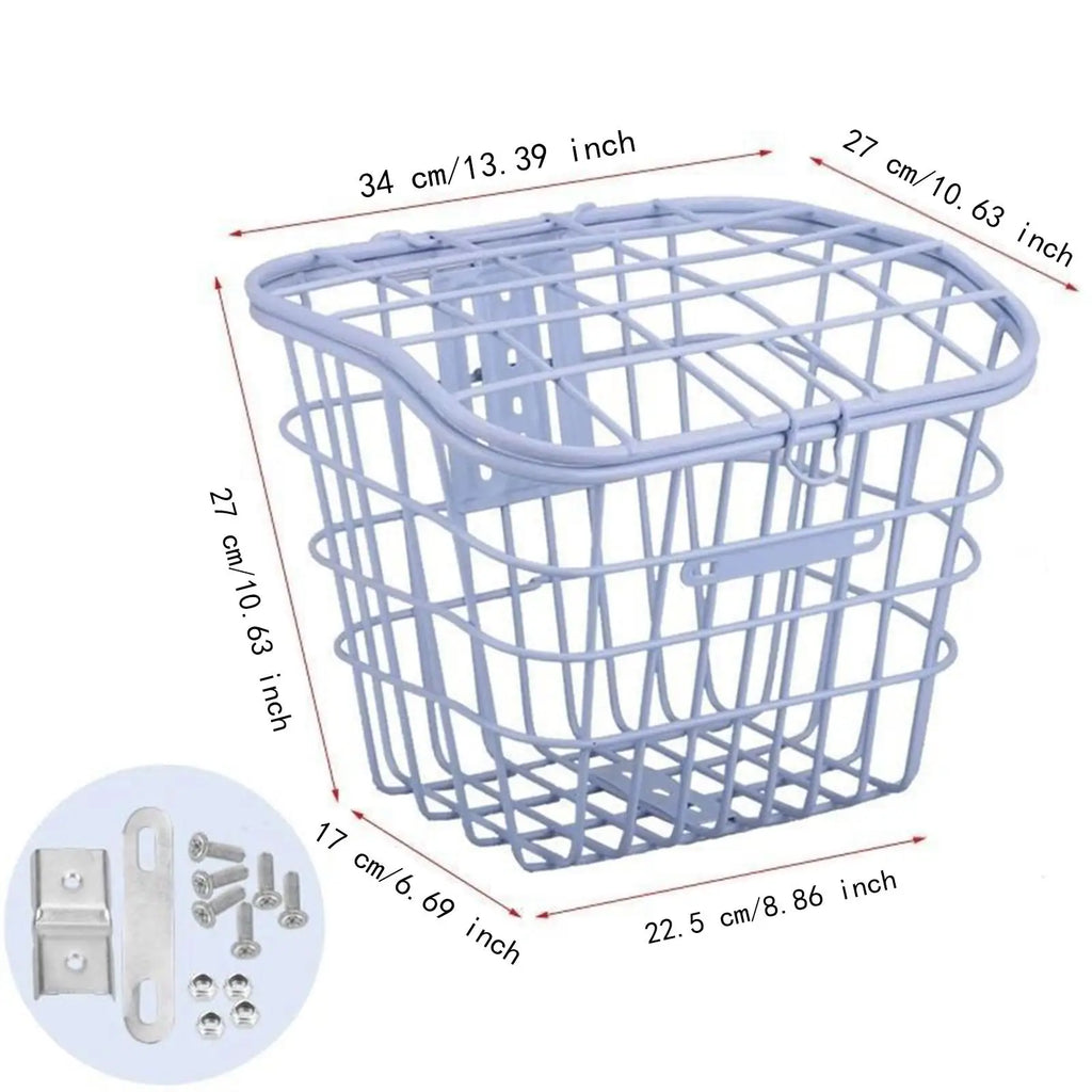 Front Bike Basket with Lid Biking Dogs Carrier Easy Install Bicycle Basket for Luggage Mountain Road Bikes Travel Camping Hiking