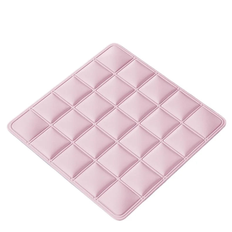 cooling gel pet mat pink grid pattern PU bed mat for summer heat relief, indoor/outdoor sleeping pad