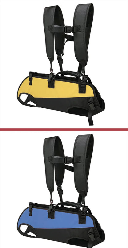 dog backpack carrier for hiking and biking with breathable belly support, adjustable straps, secure fit for pet outdoor cycling
