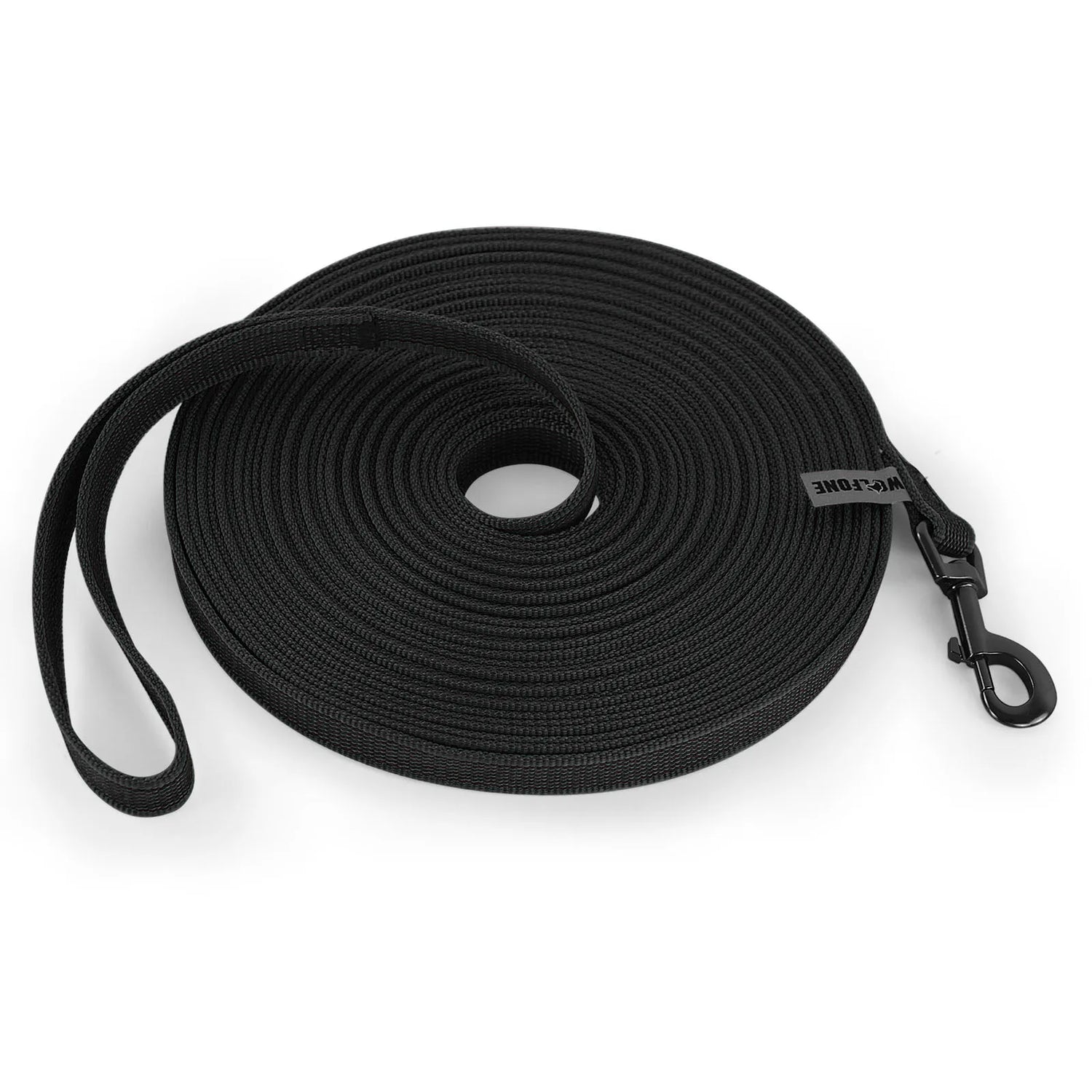 Black adjustable dog training leash 10m with buckle, long fiber dog leash for medium and large dogs, LS black