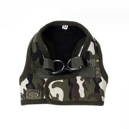small dog harness leash set army camouflage padded chest vest for puppies and cats walking