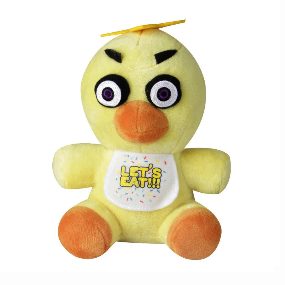 FNAF Freddy plush toy 18cm yellow Chica stuffed animal with "Let&
