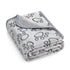washable soft dog blanket grey fleece with paw prints for indoor cats, puppies, and small dogs, warm pet bed blanket