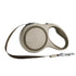 Khaki retractable dog leash for large dogs, 8M 50KG reflective nylon durable walking lead with handle