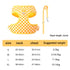 plaid dog harness and leash set yellow adjustable soft padded vest with rope leash for small medium dogs and cats