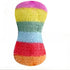 plush squeaky dog toy bone-shaped corduroy fleece in multicolor stripes for small and large dogs training