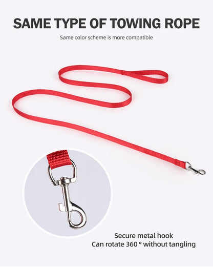 reflective dog harness and leash set red dog leash with 360 degree metal hook for small medium dogs