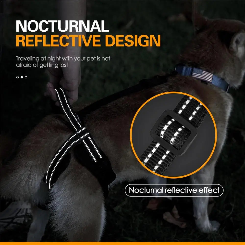Dog Vest Harnesses Adjustable Hip Support Harness Sturdy Handle Vest Harnesses Dog Lift Harness For Elderly Or Disabled Dogs with reflective design