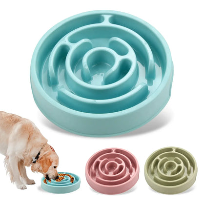 slow feeder dog bowl for dogs, maze anti-gulping non-slip feeder bowl for slow eating