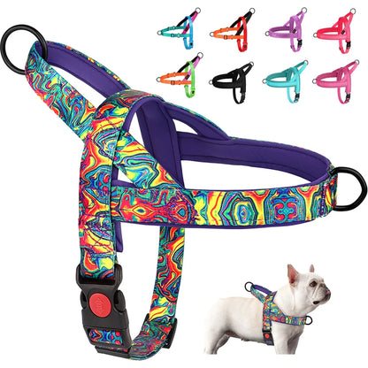no pull dog harness colorful padded reflective nylon vest for small medium large dogs