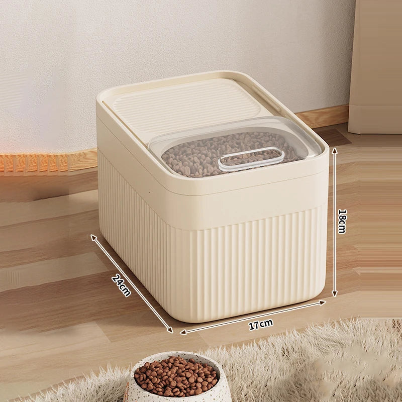 Dog Food Storage Container With Airtight Lid 5/10l Large Capacity Moisture Proof Dog Cat Dry Food Bin For Pet Supply Storage