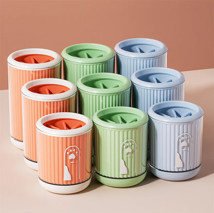 pet paw cleaning cup for dogs and cats, portable paw washer for quick dirt removal