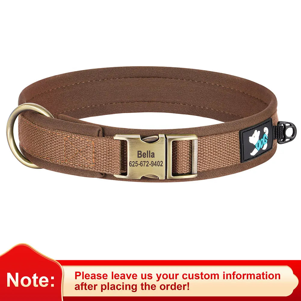 Personalized Nylon Dog Collar Adjustable Dog Collars Customized Pet ID Collar for Small Medium Large Dogs Free Engraving