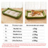waterproof square dog bed for large dogs green beige sofa-style pet bed with thick cushion and non-slip base