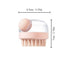 Pink silicone pet bath brush with shampoo dispenser for gentle dog grooming and fur cleaning, 8.5cm x 7cm