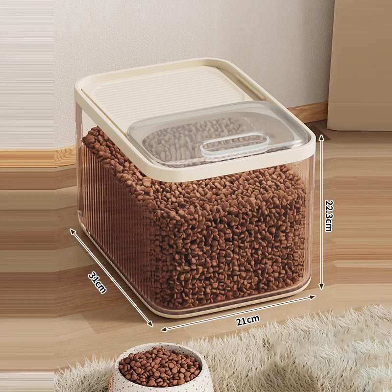 Dog Food Storage Container With Airtight Lid 5/10l Large Capacity Moisture Proof Dog Cat Dry Food Bin For Pet Supply Storage