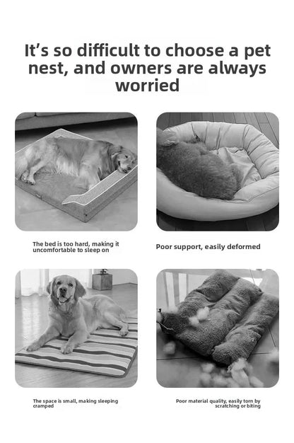 large winter dog bed mat for winter use, double-sided warm sleeping pad for large dogs, gray fleece