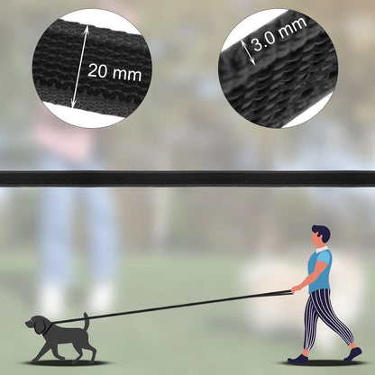 adjustable dog training leash 20mm wide 3.0mm thick durable long leash for medium and large dogs