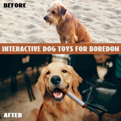 plush cigarette dog toy interactive chew toy for bored dogs before and after play