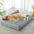 orthopedic dog bed for large dogs gray waterproof sofa-style bed with washable cover, non-slip base, joint support