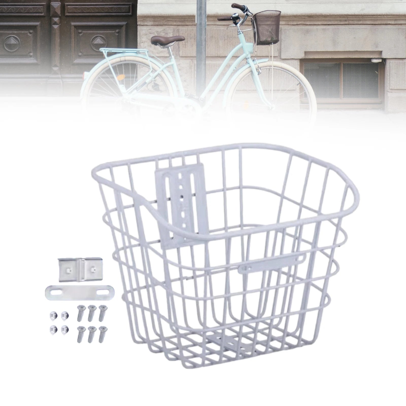 Bicycle Basket Cargo Rack Organizer Quick Release Front Bike Basket Rack Pet Cat Dog Carrier for Mountain Road Bike