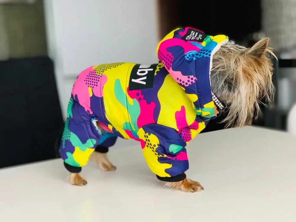Thicken Warm Dog Jumpsuit Winter Pet Dogs Clothes for Chihuahua Coat Waterproof Hoodie Puppy Overalls Poodle Jacket Pet Apparel