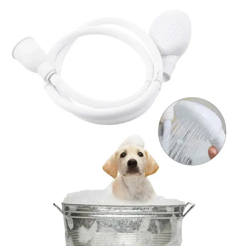pet bathing shower sprayer for dogs and cats, multifunctional hose with faucet connector for easy grooming bath