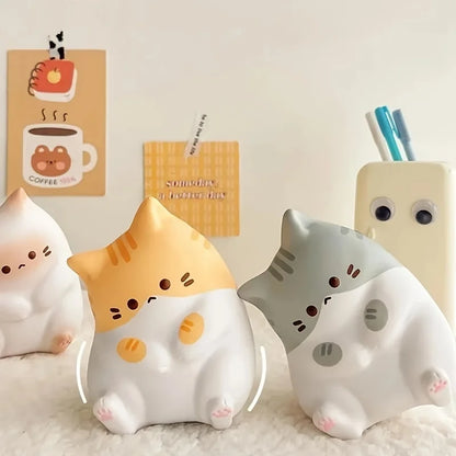 Cute cat squeeze toy slow rebound fidget ball for kids and adults, soft PU stress relief gift