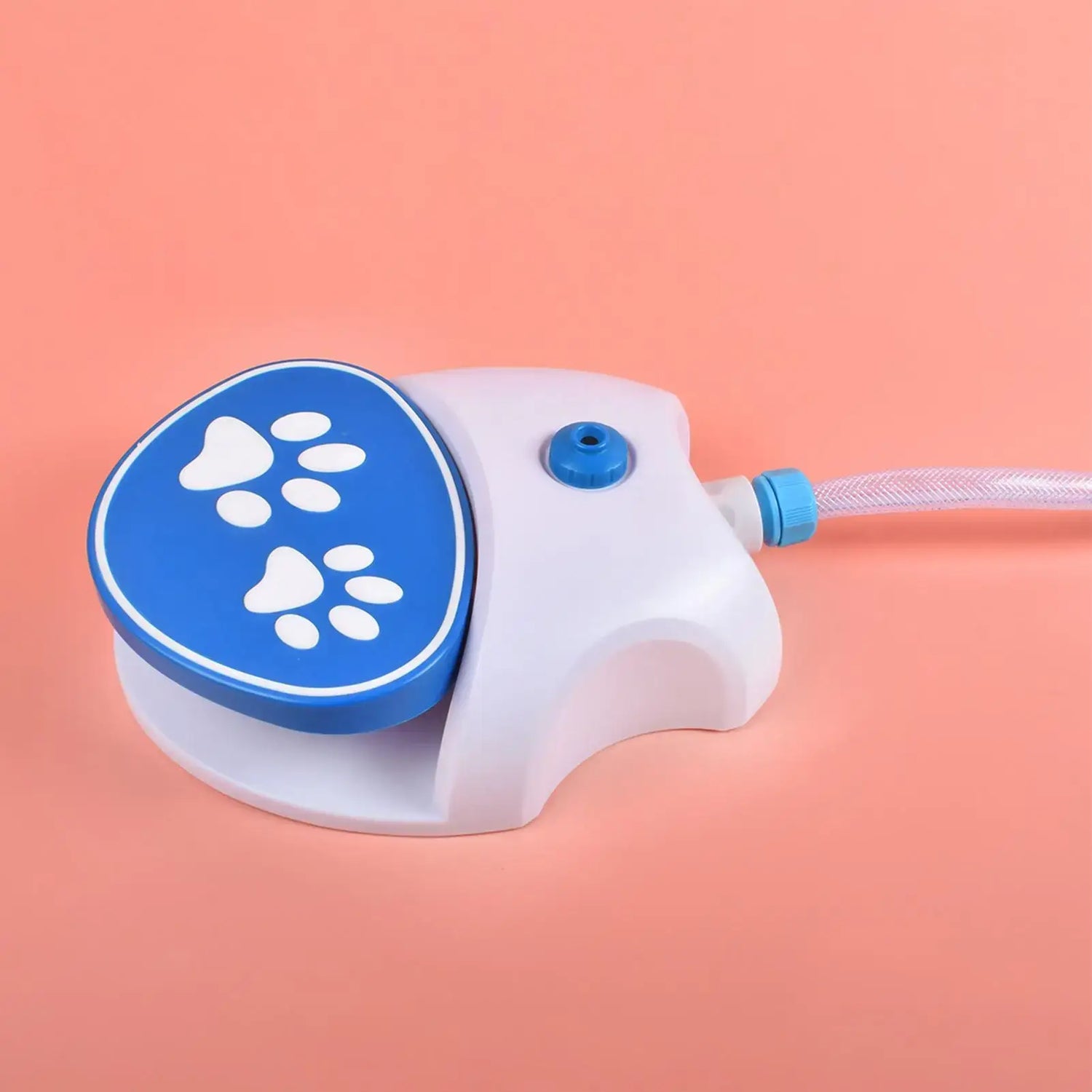 step on dog water fountain pet drinking dispenser with paw pedal and hose for outdoor patio garden