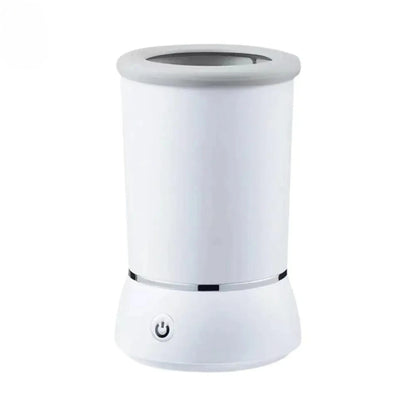 White automatic pet paw cleaner USB-powered low-noise electric paw washer cup for dogs and cats