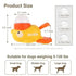 automatic dog treat dispenser cartoon duck slow feeder, 8.6 inch dog puzzle feeder for training, suitable for 5-120 lb dogs