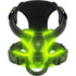Green LED dog harness for night walking, rechargeable luminous vest harness with 3 light modes, nylon slip-on safety harness