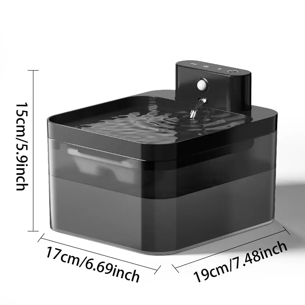 automatic cat water fountain wireless 2.2L pet water dispenser with infrared sensor for cats and dogs