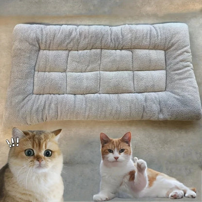 Large plush dog bed sofa with thick super soft polyester cushion, breathable crate mat for small, medium, large dogs