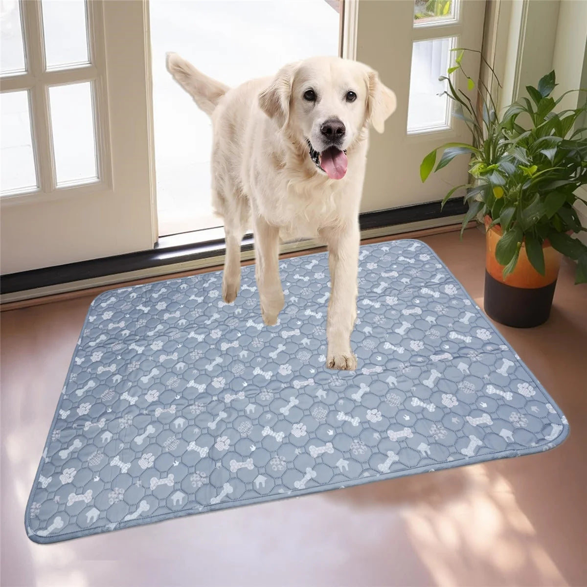 washable reusable dog pee pad for puppy training, waterproof pet urine mat for car seat and floor