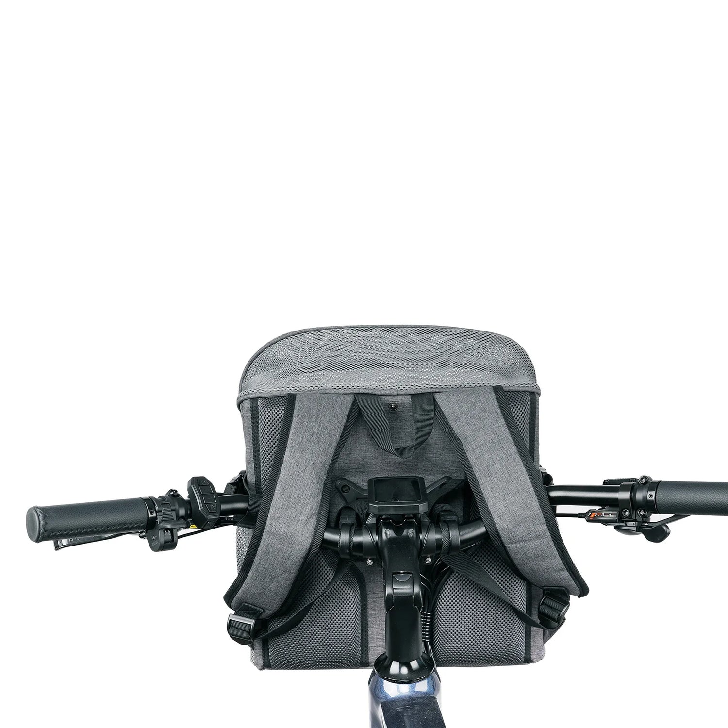 Dog bike basket carrier backpack for small pets, expandable Oxford cloth pet pannier attached to bicycle handlebars