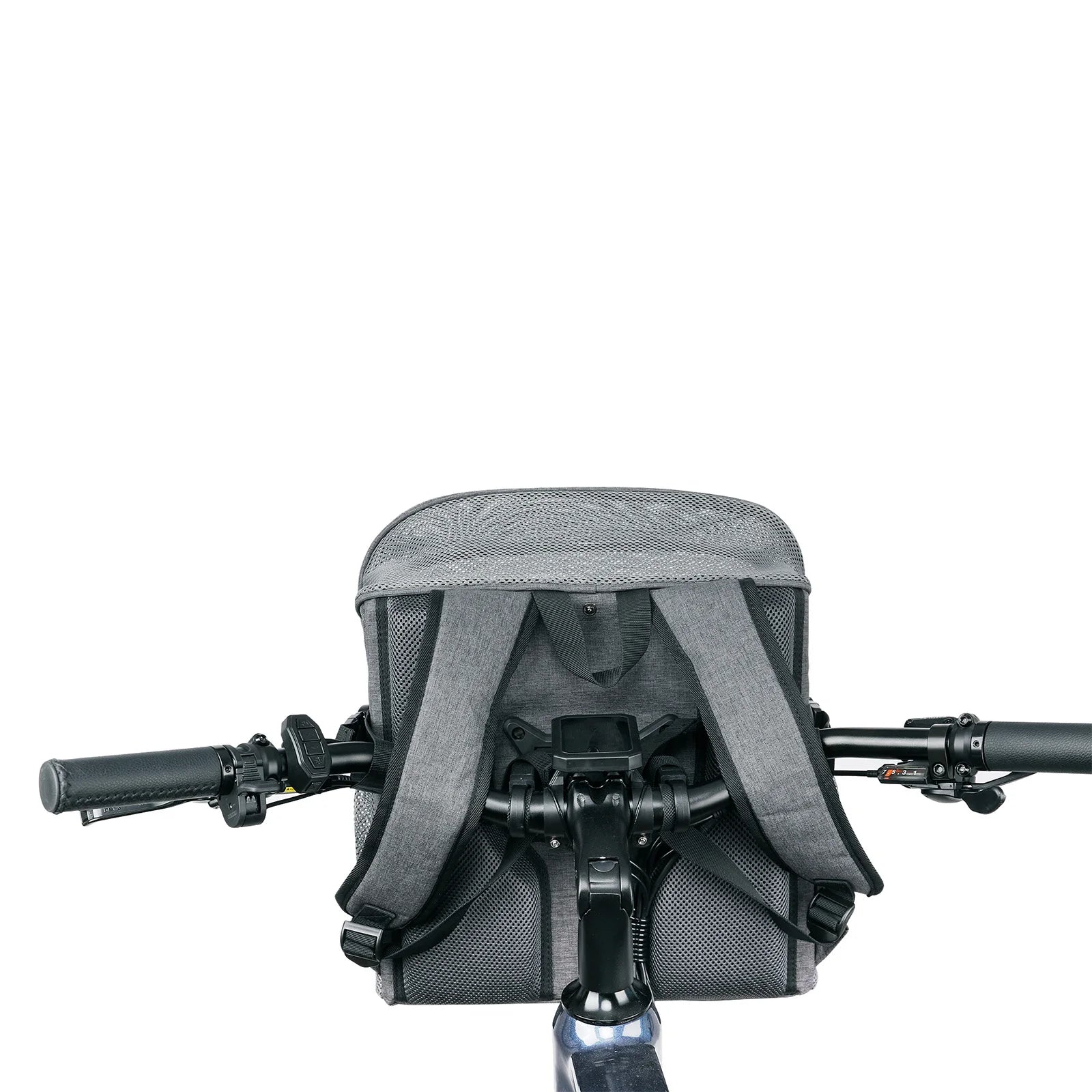 Dog bike basket carrier backpack for small pets, expandable Oxford cloth pet pannier attached to bicycle handlebars